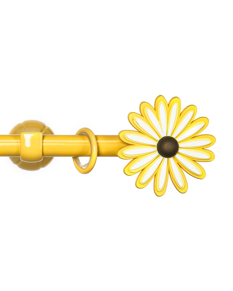Карнизы «Бэби»  наконечник «Цветок»  цвет: желтый